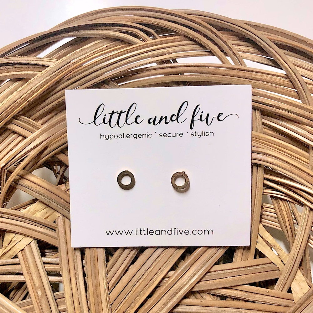 Circle Rose Gold Earrings